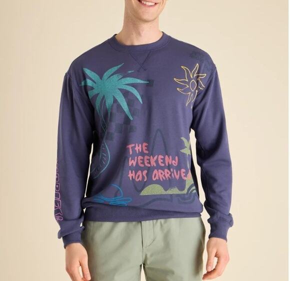 chubbies Other - Chubbies NWT Men's Sz M Sky’s Out Thighs Out Blue Oversized Sweatshirt
